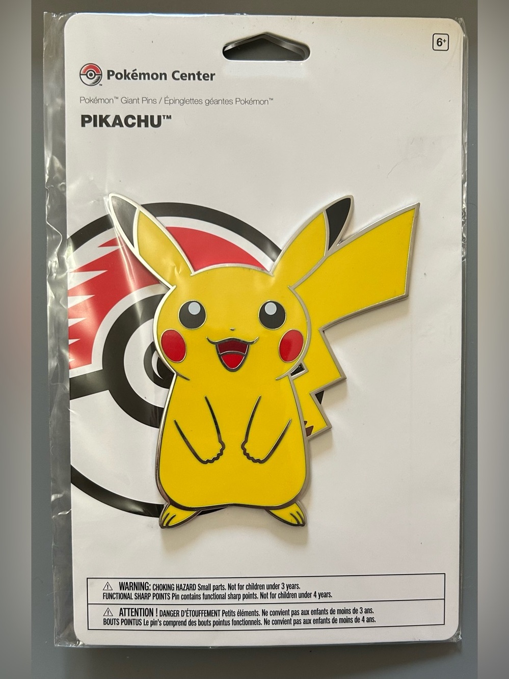 Pokemon Yellow Pikachu with Red Cheeks Enamel Pin